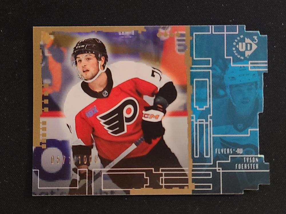 2023-24 Upper Deck Extended UD3 Blue #UD3-9 Tyson Foerster Philadelphia Flyers 571/1000