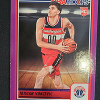 2023-24 Hoops Purple Variations #254 Tristan Vukcevic RC Washington Wizards