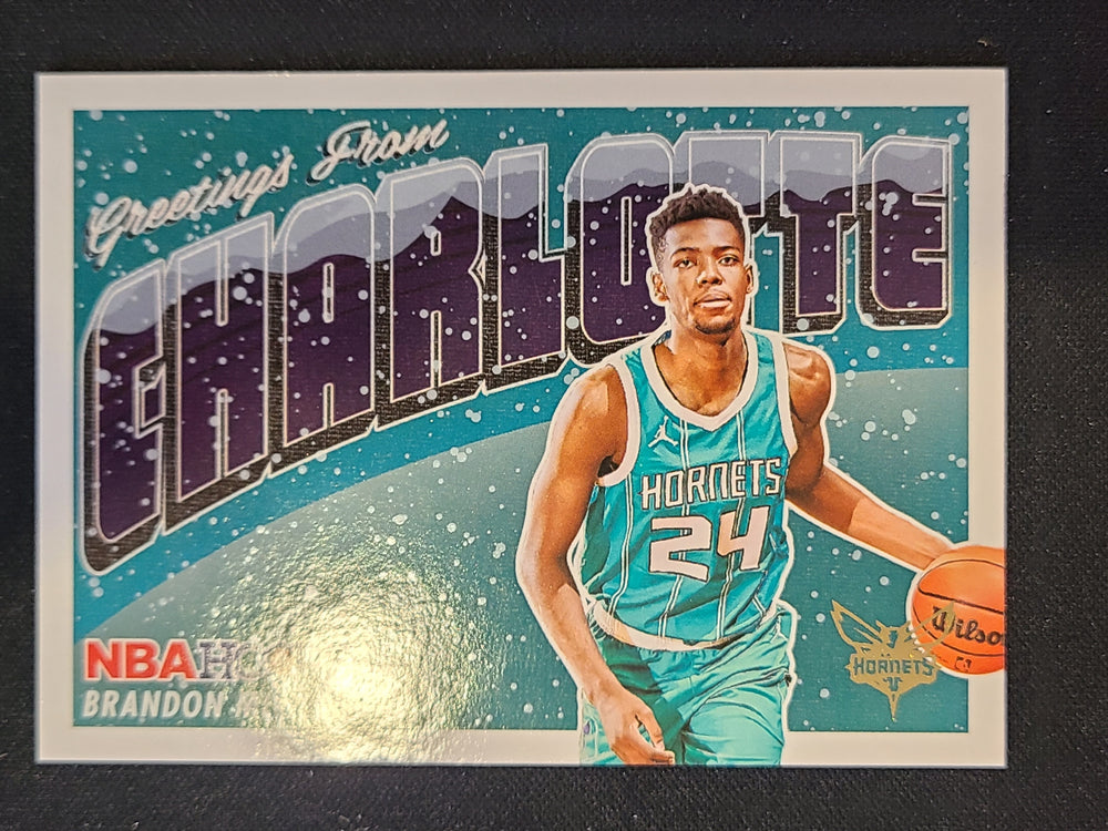 2023-24 Hoops Rookie Greetings #18 Brandon Miller Charlotte Hornets