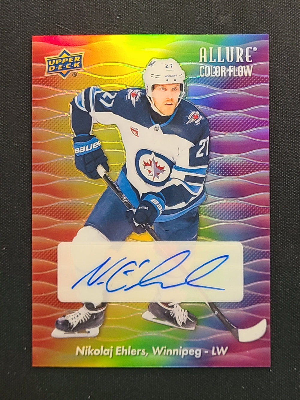 2023-24 Allure Full Rainbow Auto #CFA-NE Nikolaj Ehlers Winnipeg Jets