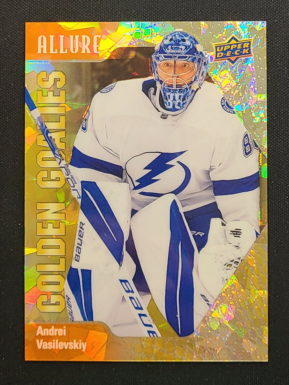 2023-24 Allure Golden Goalies Orange #GG-11 Andrei Vasilevskiy Tampa Bay Lightning 254/399