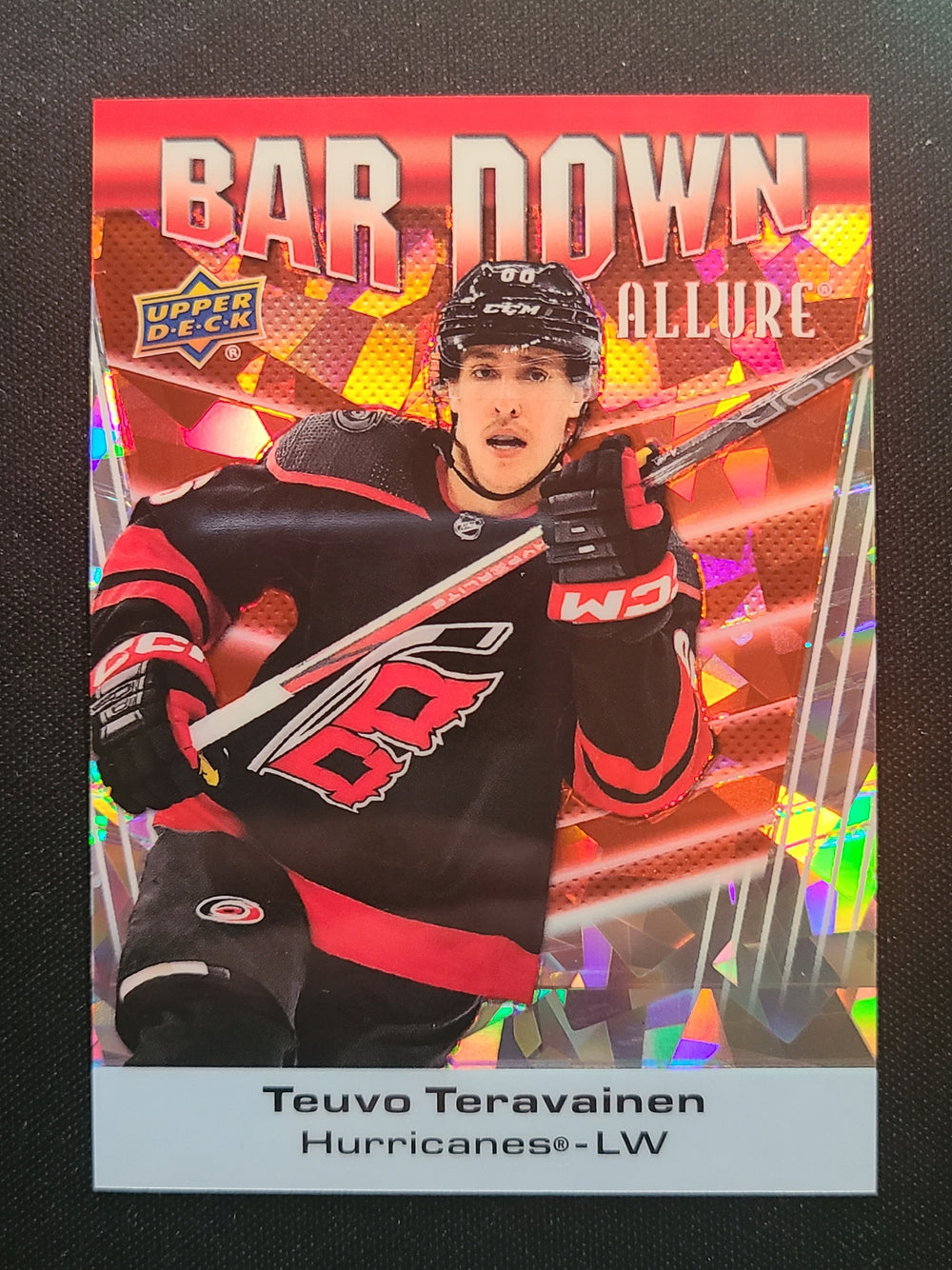 2023-24 Allure Bar Down Red Variation #BD-1 Teuvo Teravainen Carolina Hurricanes 16/99