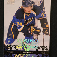 2008-09 Upper Deck Young Guns Exclusives #218 T.J. Oshie ST. Louis Blues 20/100