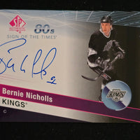 2019-20 SP Authentic Sign of the Times 80's #ST80-BN Bernie Nicholls LA Kings Auto