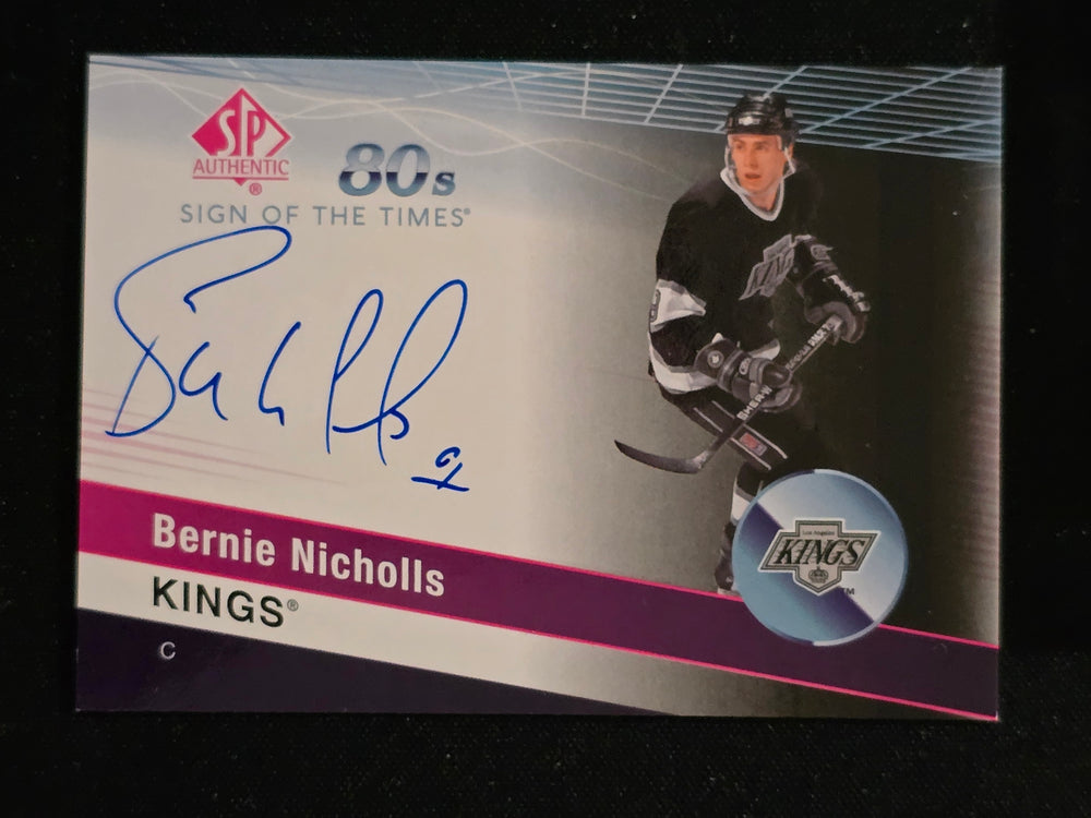 2019-20 SP Authentic Sign of the Times 80's #ST80-BN Bernie Nicholls LA Kings Auto