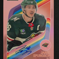 2023-24 Platinum Retro Red Rainbow Auto #R-26 Jared Spurgeon Minnesota Wild