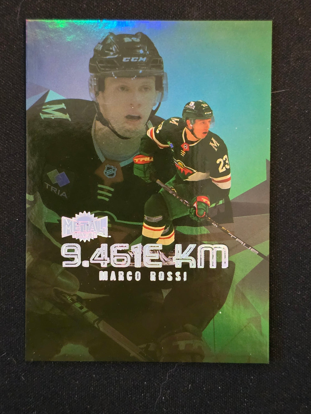 2023-24 Skybox Metal Universe 9.461E Km LY-20 Marco Rossi Minnesota Wild