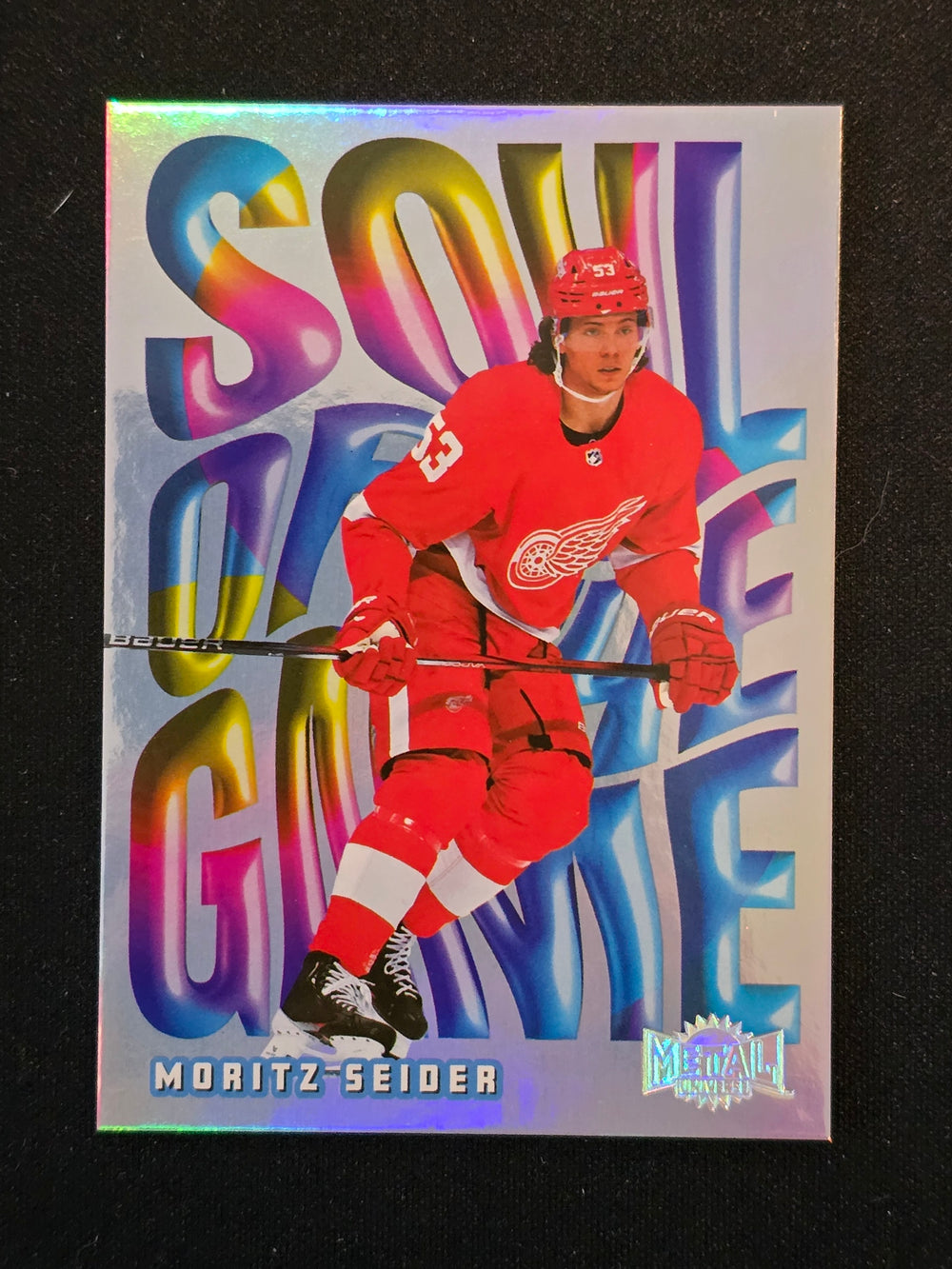 2023-24 Skybox Metal Universe Soul of the Game #23 Moritz Seider Detroit Red Wings