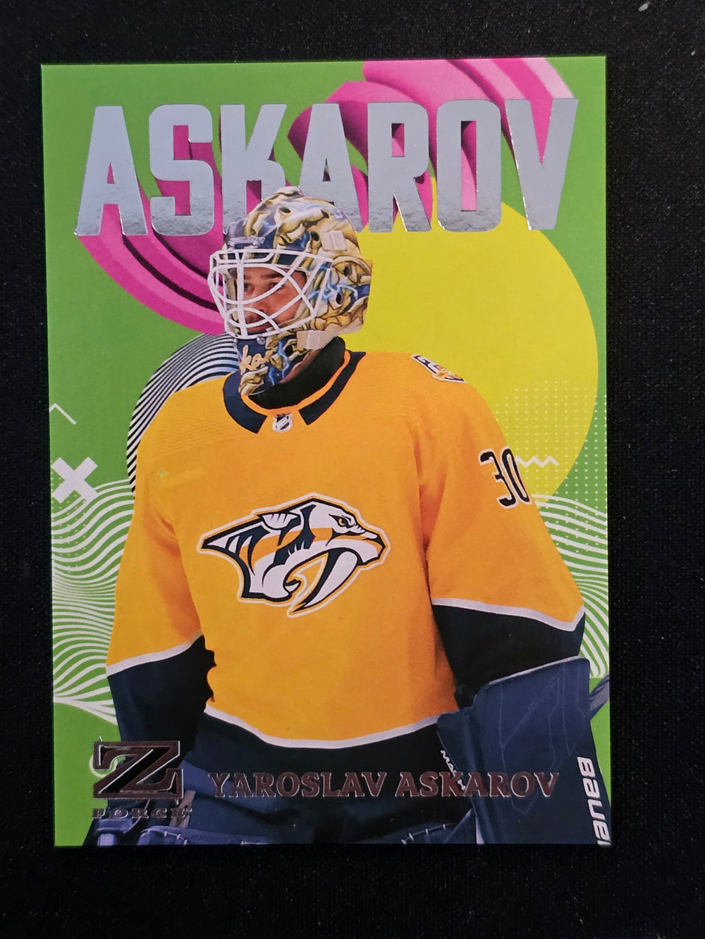 2023-24 Skybox Metal Universe Z Force #45 Yaroslav Askarov Nashville Predators