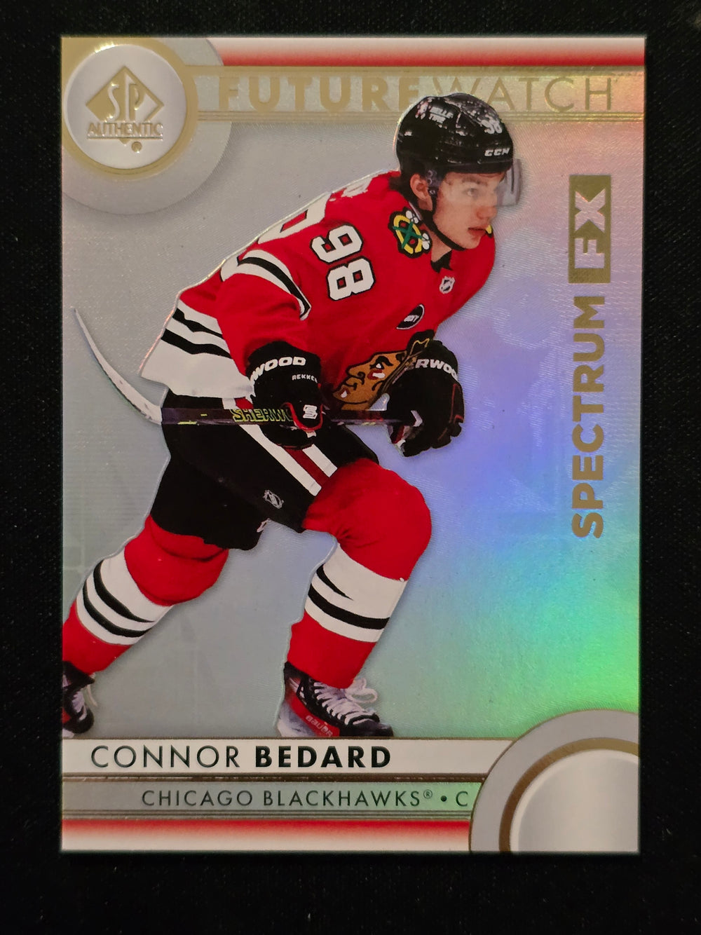 2023-24 SP Authentic Future Watch Spectrum FX #S-91 Connor Bedard Chicago Blackhawks Unscratched Bounty