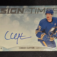 2023-24 SP Authentic Sign of the Times #SOTT-CC Connor Clifton Buffalo Sabres Auto