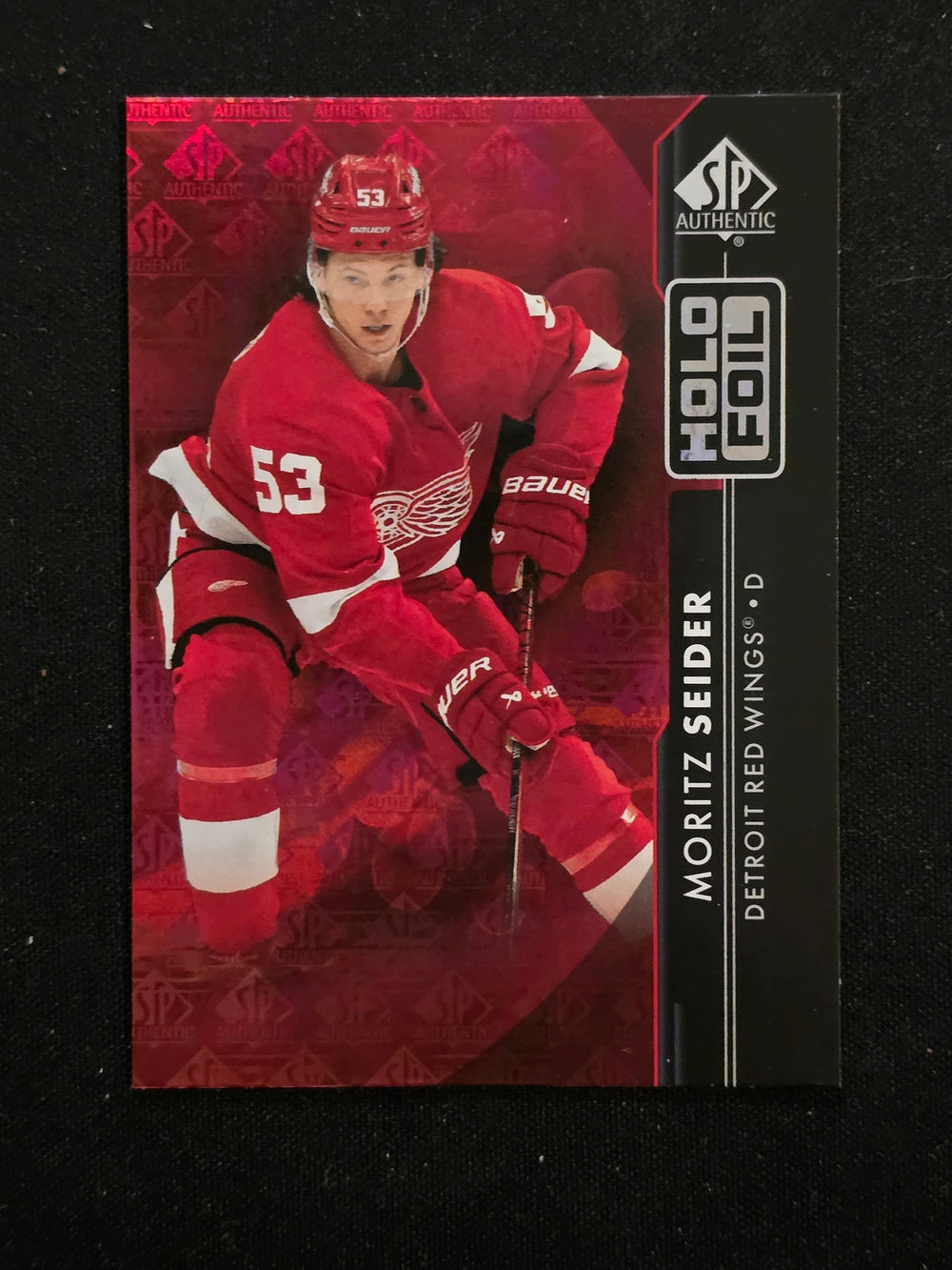 2023-24 SP Authentic Holo Foil #HF-4 Moritz Seider Detroit Red Wings