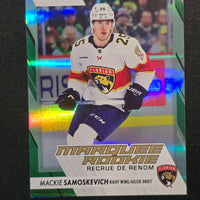 2023-24 OPC Marquee Rookies Green Rainbow Foil #592 Mackie Samoskevich Florida Panthers 14/33