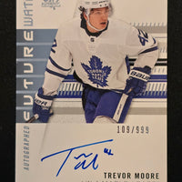 2019-20 SP Authentic Future Watch Auto #217 Trevor Moore Toronto Maple Leafs 109/999