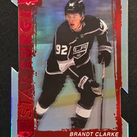 2023-24 Upper Deck Series 1 Star Surge Red Die Cut Parallel #SS-8 Brandt Clarke LA Kings