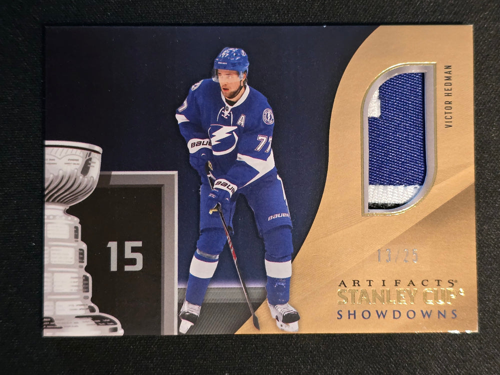 2024-25 Artifacts Stanley Cup Showdowns Patch #SD-15B Victor Hedman Tampa Bay Lightning 13/25