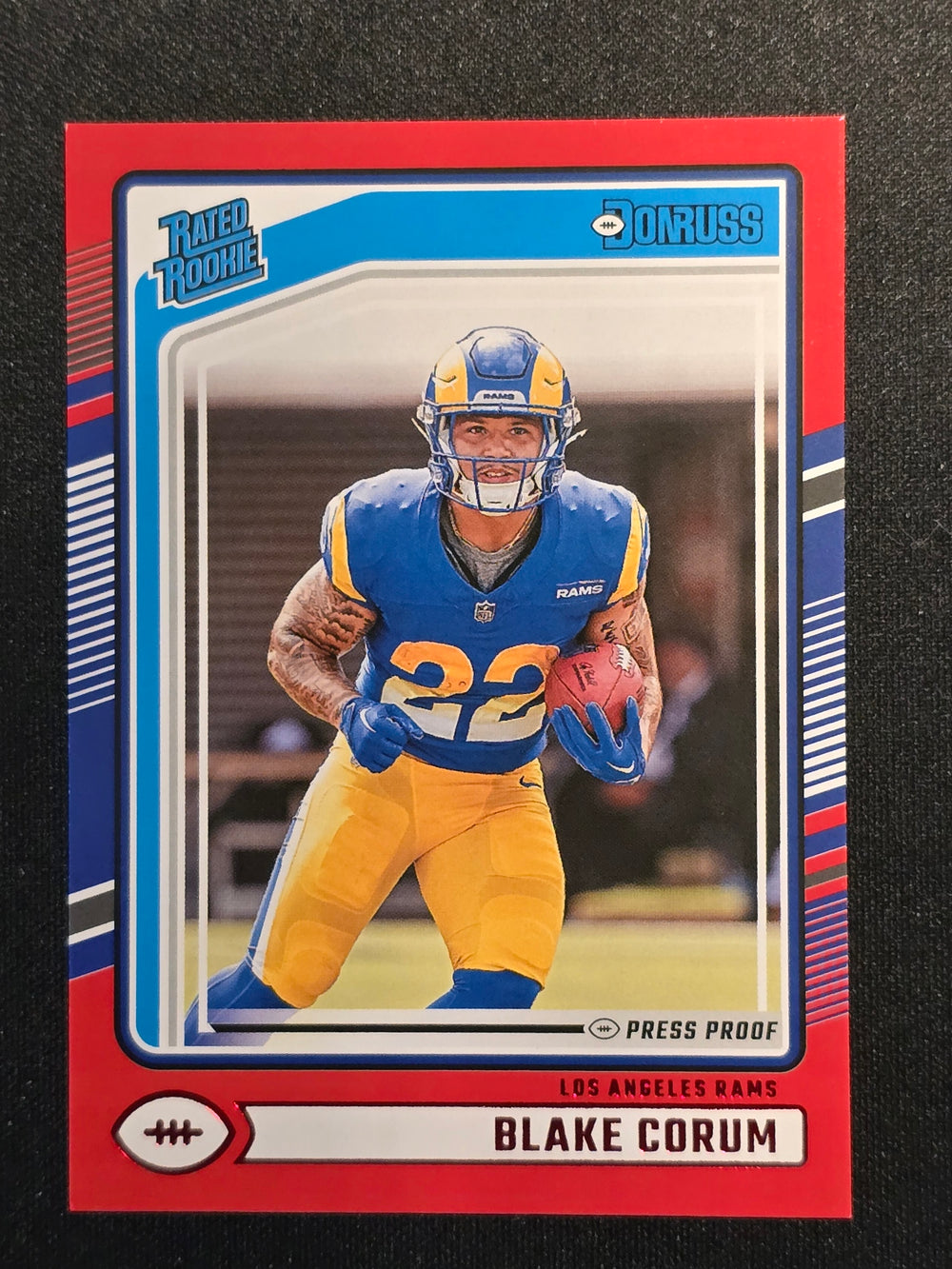 2024 Donruss Football Rated Rookie #322 Blake Corum LA Rams