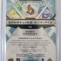 2020-21 Black Diamond Sparkling Scripts Spectrum #SC-DH Dany Heatley Ottawa Senators 10/25