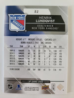 
              2015-16 SP Game Used #51 Henrik Lundqvist NY Rangers 9/30
            