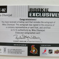 2011-12 SP Game Used Rookie Exclusives #RE-MZ Mika Zibanejad Ottawa Senators 94/100