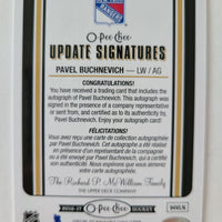 2016-17 OPC Update Signatures #US-PB Pavel Buchnevich NY Rangers