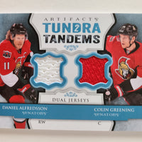 2013-14 Artifacts Tundra Tandems #TT-CD Ottawa Senators Daniel Alfredsson Colin Greening