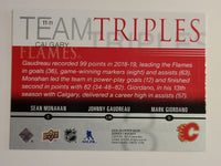 
              2019-20 Upper Deck Team Triples #TT-2 Calgary Sean Monahan/Johnny Gaudreau/Mark Giordano
            
