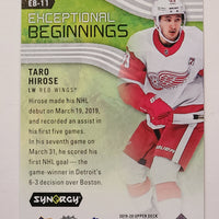2019-20 Synergy Exceptional Beginnings #EB-11 Taro Hirose Detroit Red Wings 295/999