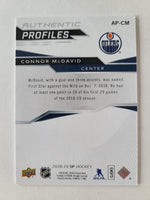 
              2018-19 SP Authentic Profiles #AP-CM Connor McDavid Edmonton Oilers 536/649
            