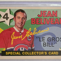 1971-72 OPC #263 Jean Beliveau Montral Canadiens Special Collector's Card "Le Gros Bill"