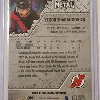 2020-21 Metal Universe Rookies Blue Spectrum #144 Yegor Sharangovich New Jersey Devils