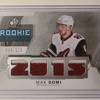 2015-16 SP Game Used Rookie Phenom Relics #RP-MD Max Domi Arizona Coyotes 66/125