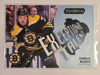 
              2017-18 Synergy Exceptional Talent #ET-33 Charlie McAvoy Boston Bruins
            