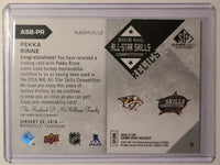 
              2016-17 SP Game Used All-Star Skills Competition Relics #ASB-PR Pekka Rinne 99/99
            