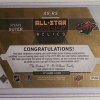 2015-16 SP Game Used All-Star Skills Relics #AS-RS Ryan Suter Minnesota Wild 23/49