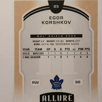 2020-21 Allure NHL Shield 2005 #85 Egor Korshkov Toronto Maple Leafs