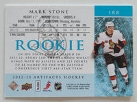 
              2012-13 Artifacts Rookies Saphire Blue #188 Mark Stone Ottawa Senators 77/85 **See Description re: Condition
            