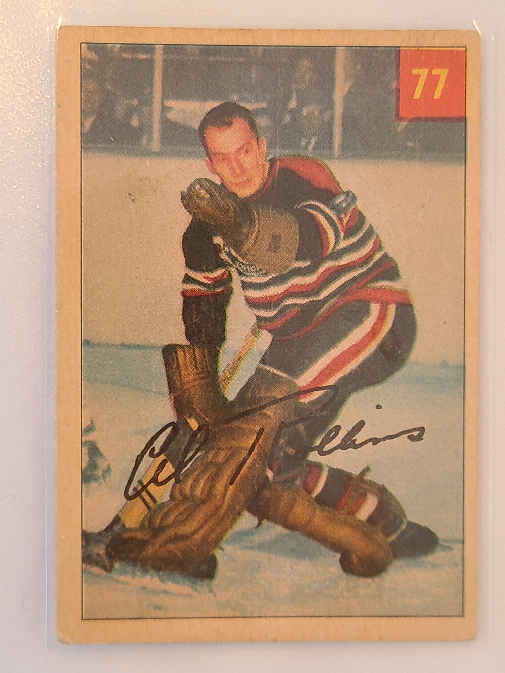 1954-55 Parkhurst #77 Al Rollins Chicago Blackhawks
