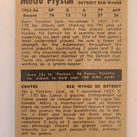 1954-55 Parkhurst #35 Metro Prystai Detroit Red Wings
