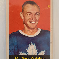 1960-61 Parkhurst #10 Dave Creighton Toronto Maple Leafs (1)