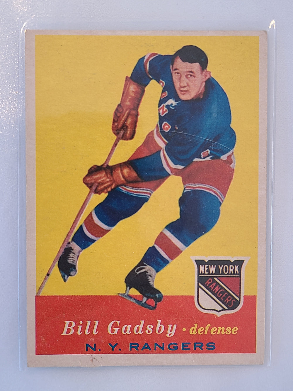 1957-58 Topps Hockey #65 Bill Gadsby NY Rangers