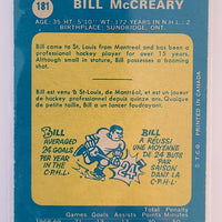 1969-70 OPC #181 Bill McCreary St. Louis Blues (3)