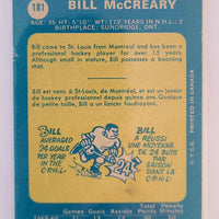 1969-70 OPC #181 Bill McCreary St. Louis Blues (4)