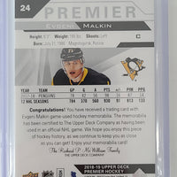 2018-19 Premier Premium Patch #24 Evgeni Malkin Pittsburgh Penguins 22/25