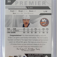 2018-19 Premier Premium Patch #30 Anders Lee NY Islanders 20/25