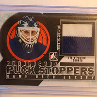2013-14 ITG Pugilistic Puck Stoppers Game Used Jersey #PPSM-09 Felix Potvin Toronto Maple Leafs
