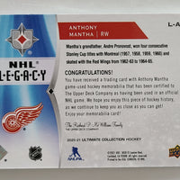 2020-21 Ultimate NHL Legacy #L-AM Anthony Mantha Detroit Red Wings