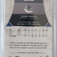 2020-21 Ultimate Collection Gold Base #36 Quinn Hughes Vancouver Canucks