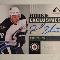 2011-12 SP Game Used Rookie Exclusives #RE-PP Paul Postma Winnipeg Jets 65/100