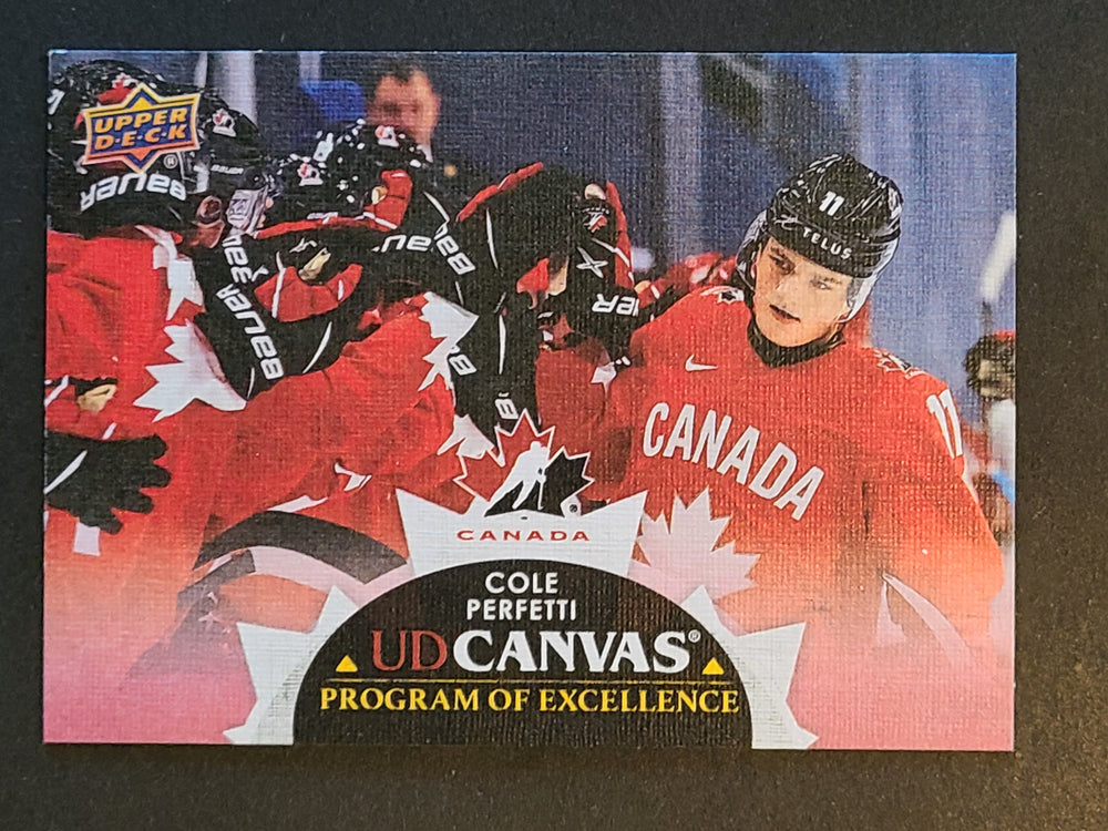 2021-22 Upper Deck Series 2 Team Canada POE Canvas #C258 Cole Perfetti
